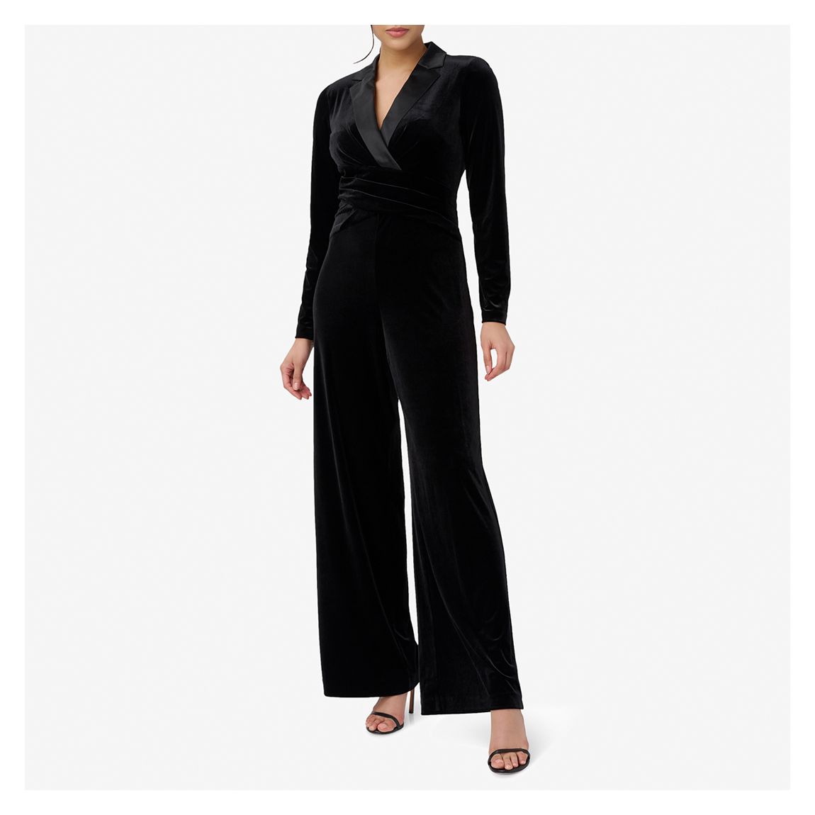 Black Velvet Tuxedo Jumpsuit main product photo