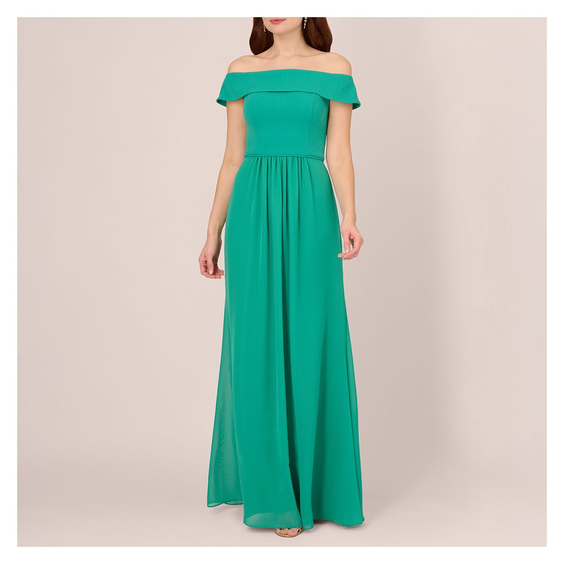 Green Crepe Gown main product photo