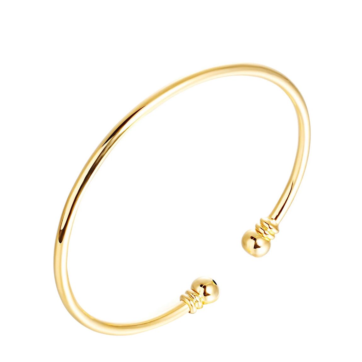 18K Gold Polished Adjustable Bangle main product photo