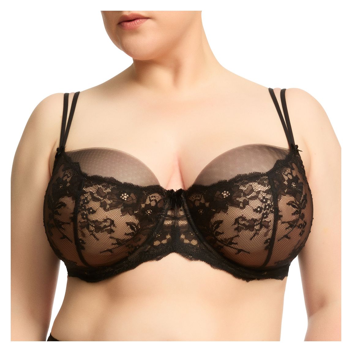 BLACK YVA UNDERWIRE BRA main product photo