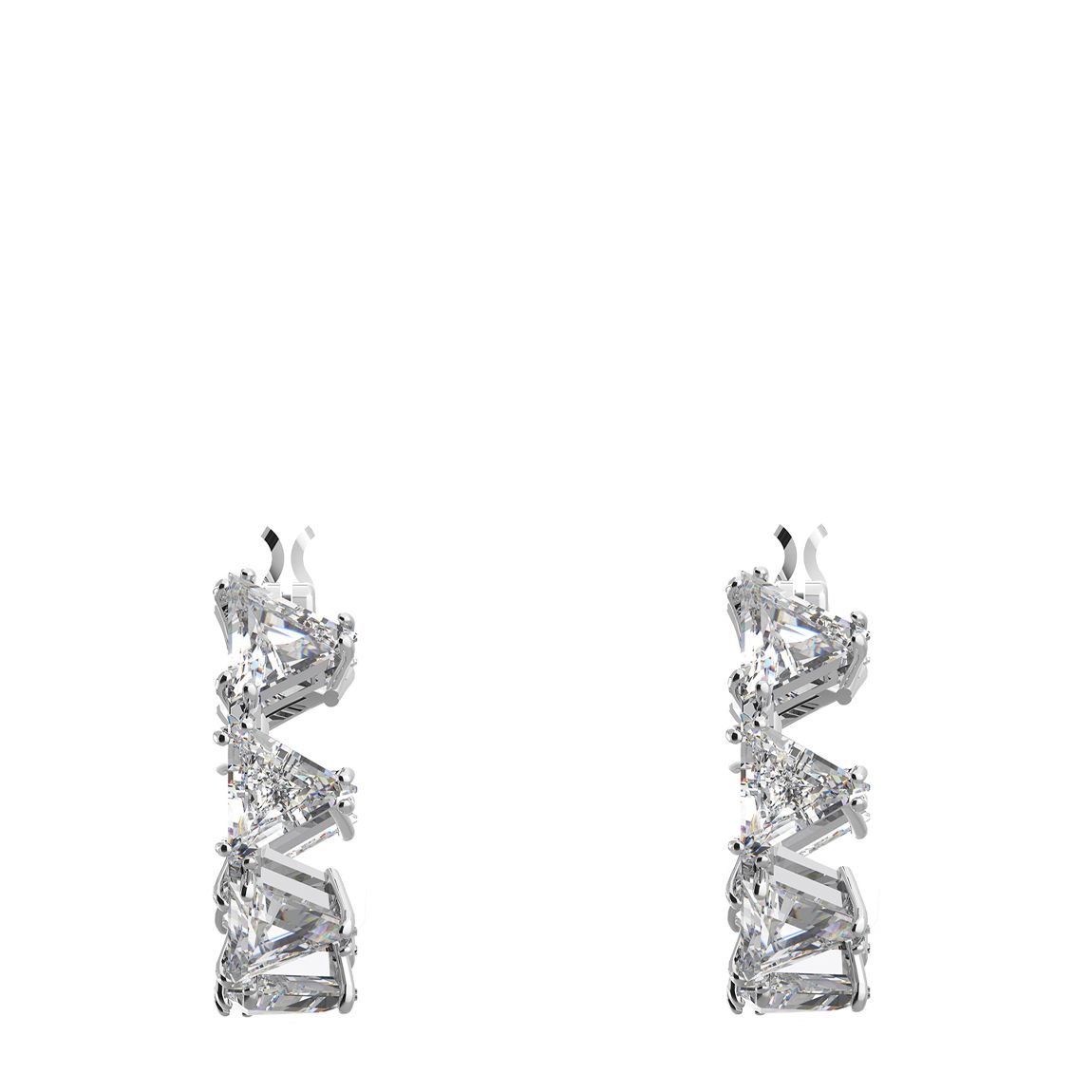 Silver Matrix Triangle Hoop Earrings main product photo