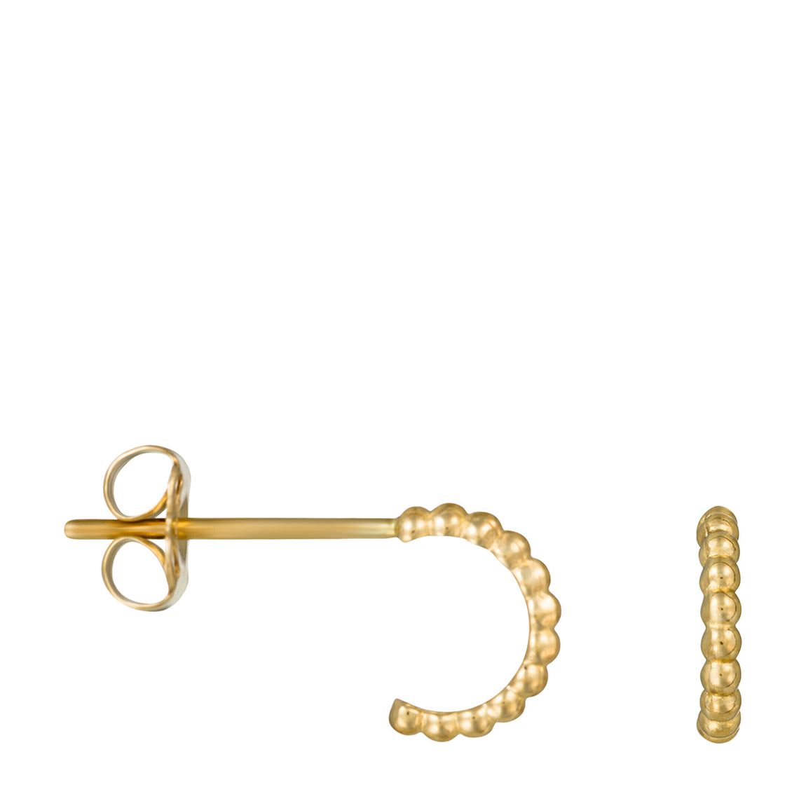 Yellow Gold Half Circle Earrings main product photo