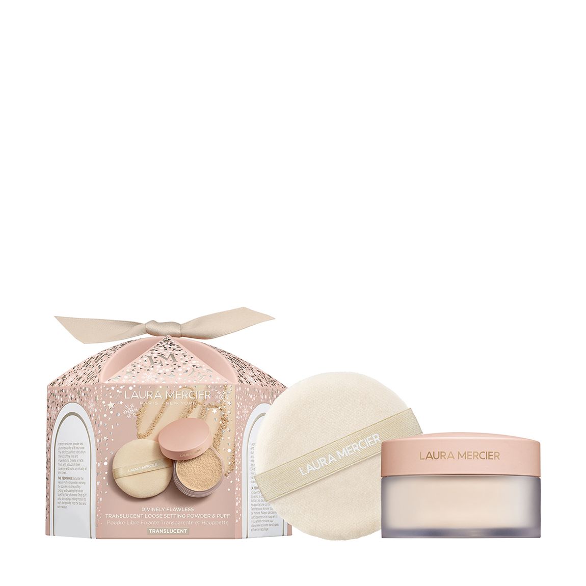 Divinely Flawless Translucent Loose Setting Powder & Velour Puff - Translucent main product photo