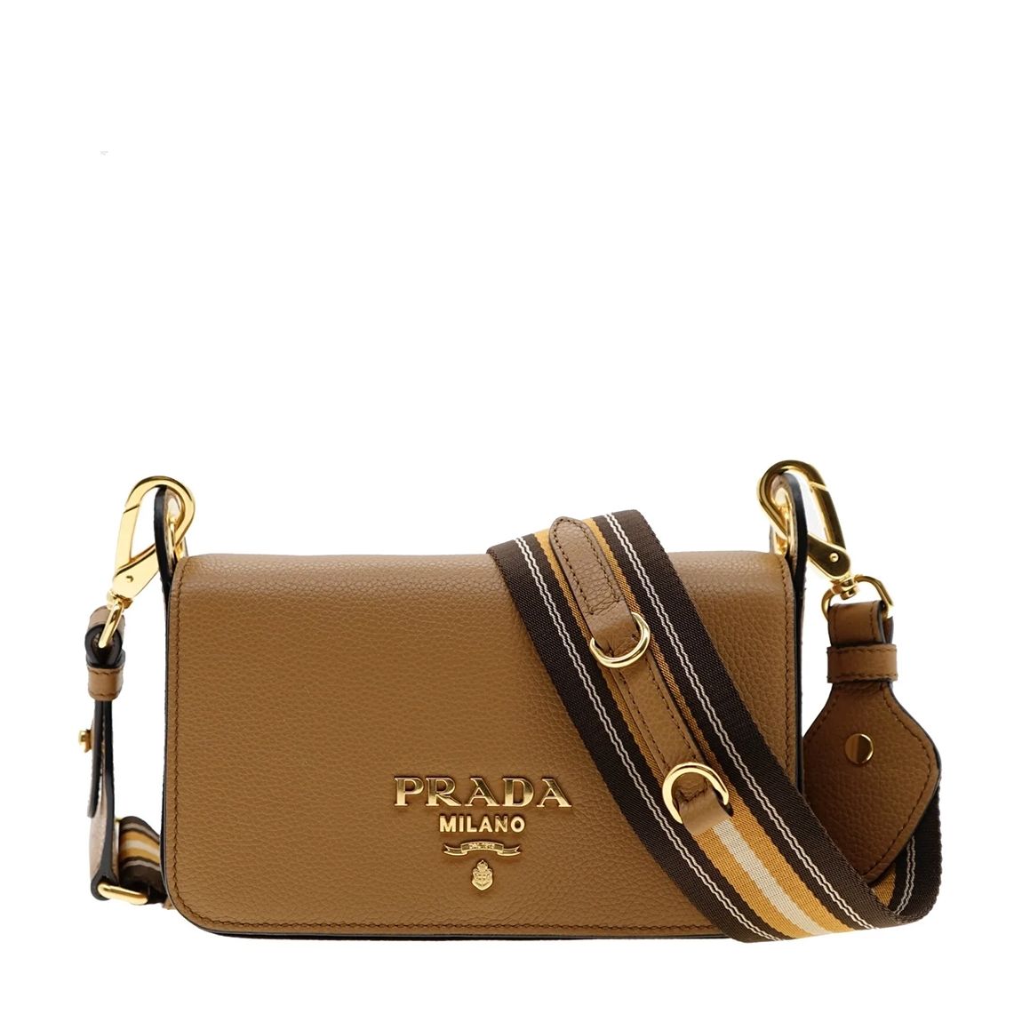 Prada Women's Brown Vitello Phenix Shoulder Bag main product photo