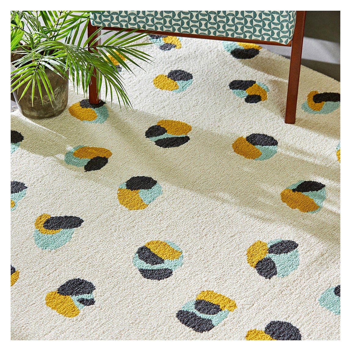 Leopard Dots 125206 120x180 Rug, Pebble/Sage main product photo