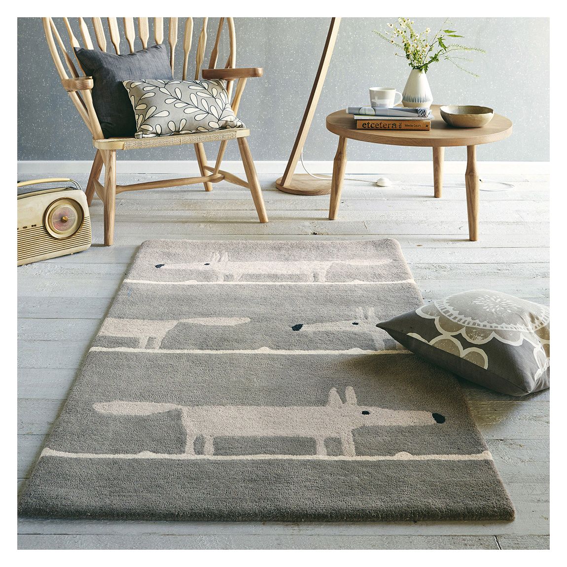Mr-Fox 025304 090x150 Rug, Silver main product photo