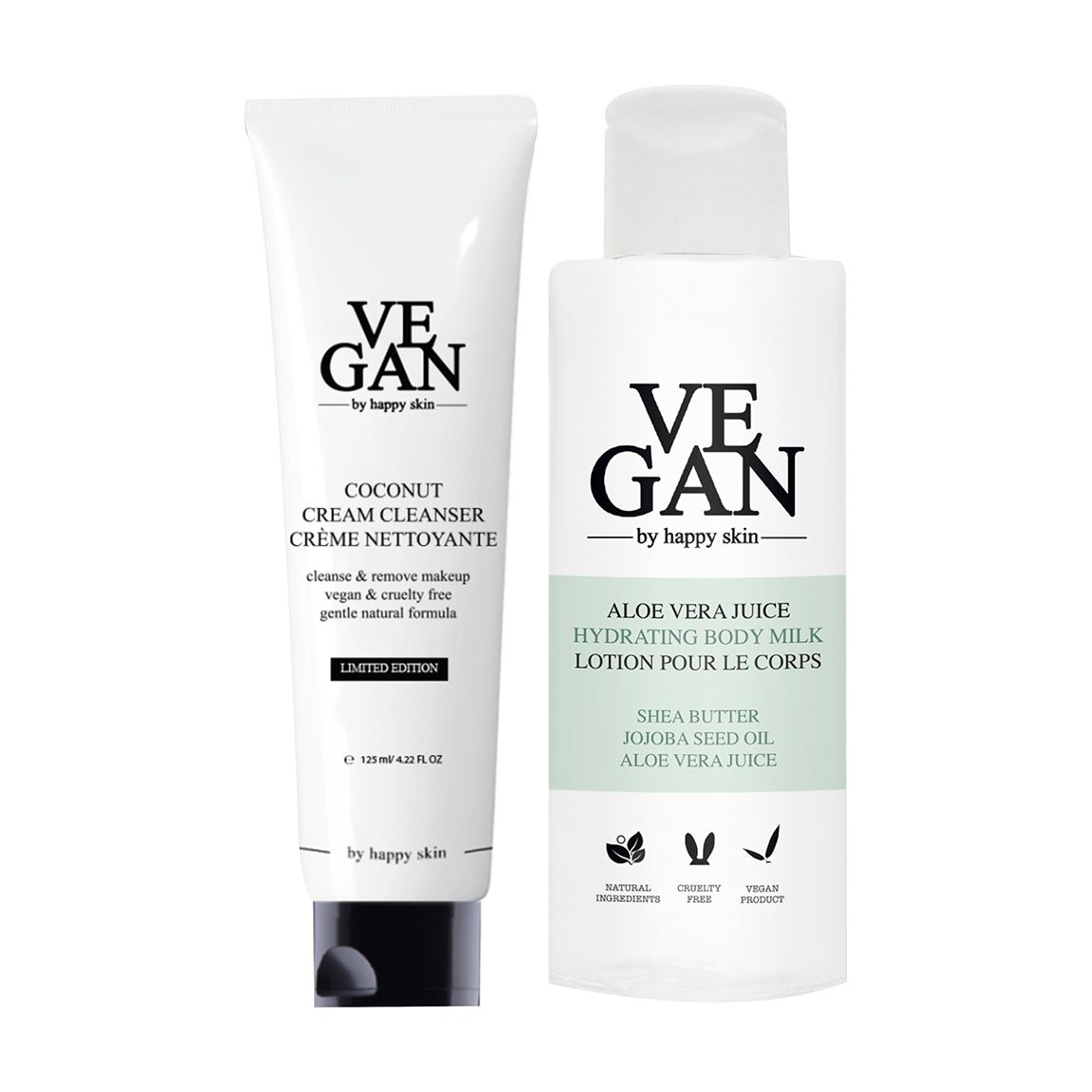 Coconut Cream Cleanser 125ml (Limited Edition) + Aloe Vera Juice Hydrating Body Milk 100ml main product photo