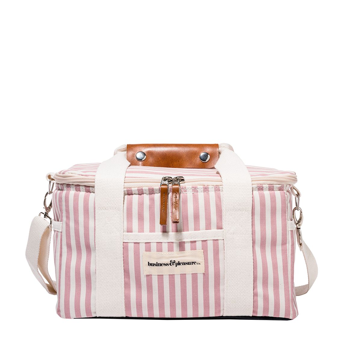 Laurens Pink Stripe Premium Cooler Bag main product photo