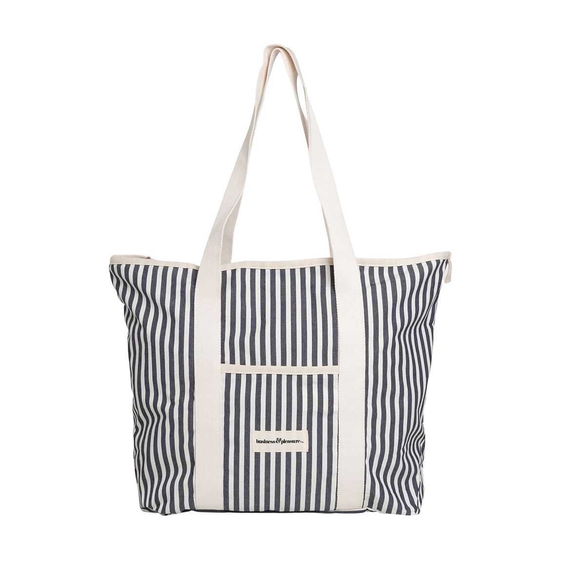 Laurens Navy Stripe Beach Bag main product photo