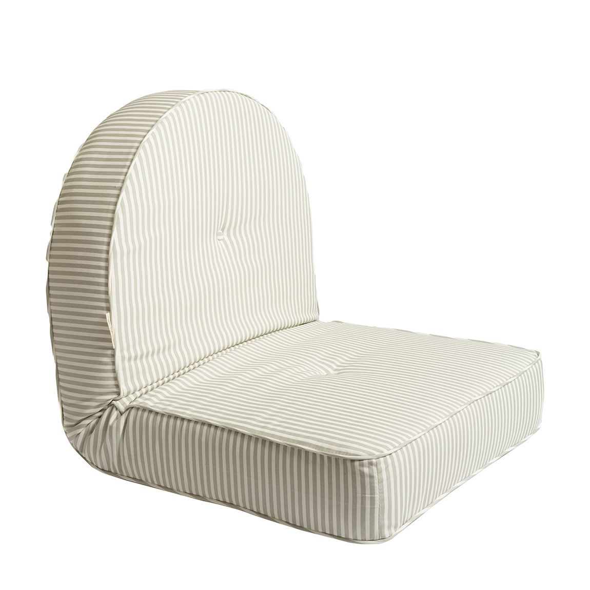 Laurens Sage Stripe Reclining Pillow Lounger main product photo