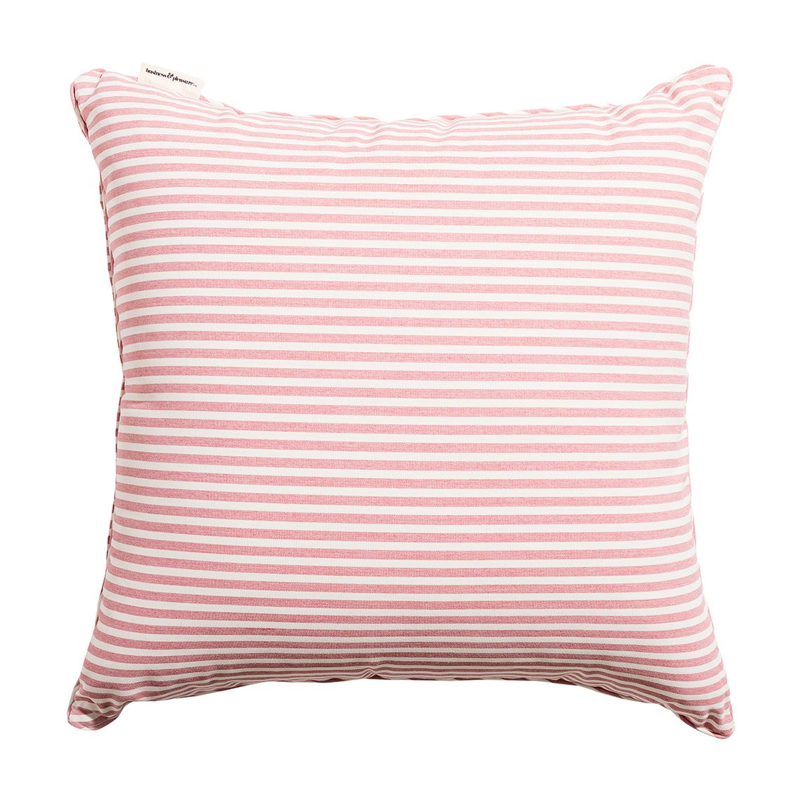 Laurens Pink Stripe Euro Throw Pillow main product photo