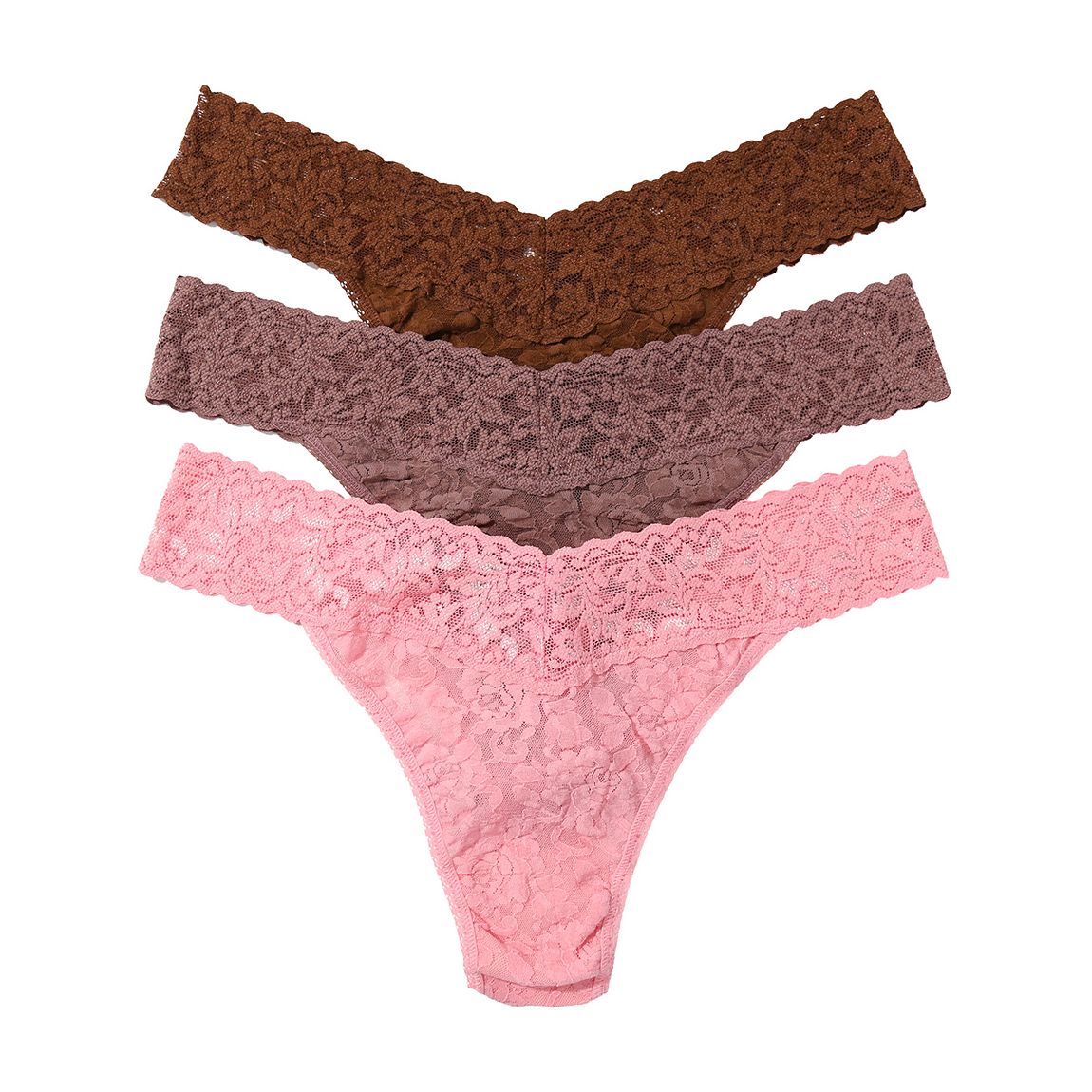 3 Pack Signature Lace Original Rise Thong main product photo