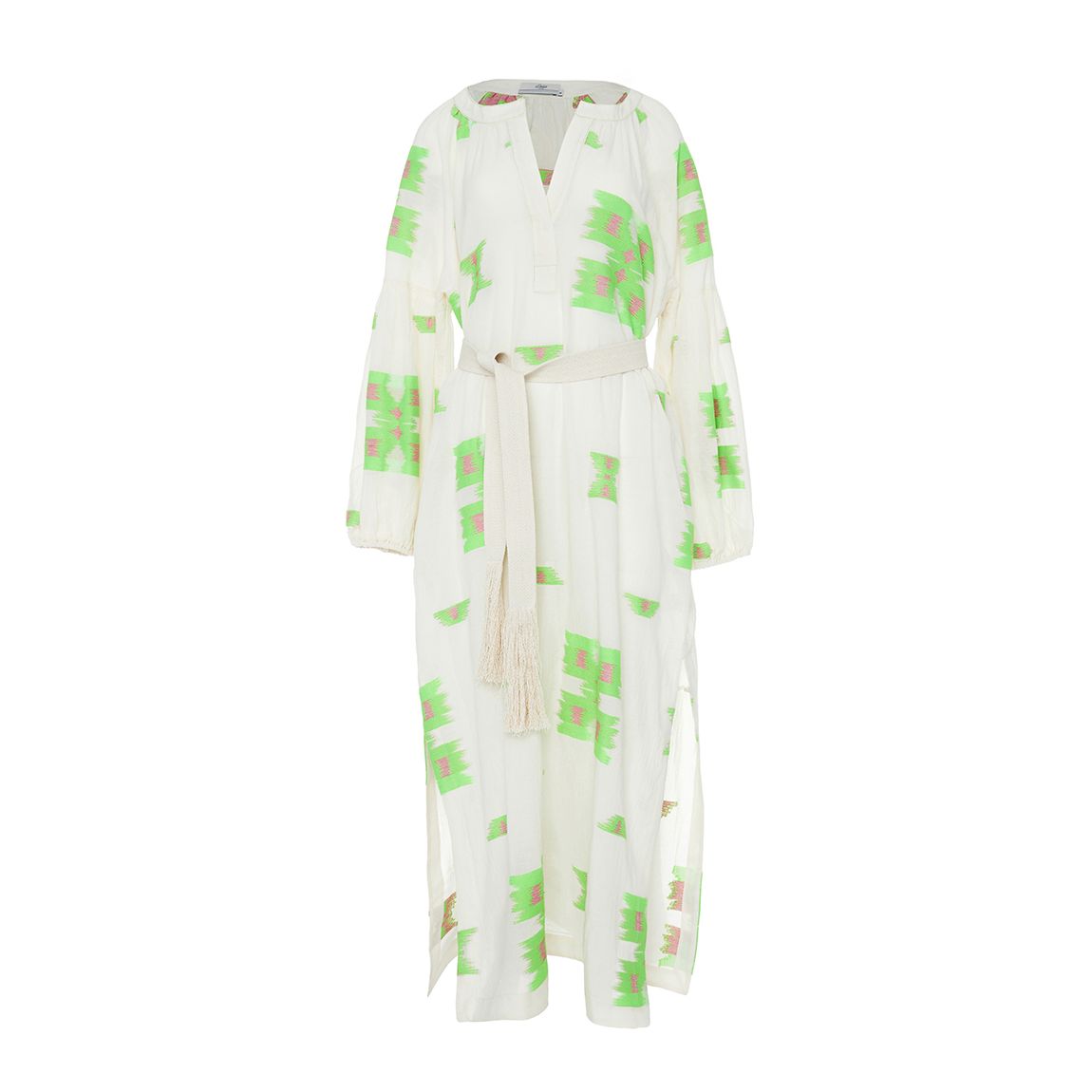 Green-White Adela Long Dress main product photo