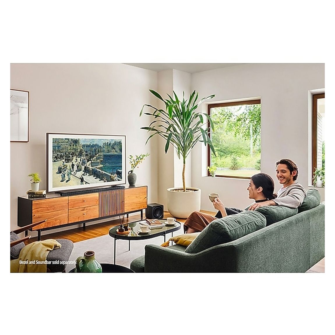 50" The Frame LS03D QLED 4K Art Mode Smart TV with Additional Teak Bezel Frame main product photo