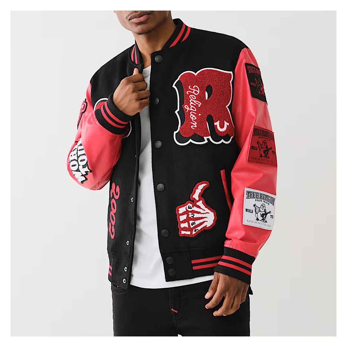 Black/ Red Srs Varsity Jacket main product photo