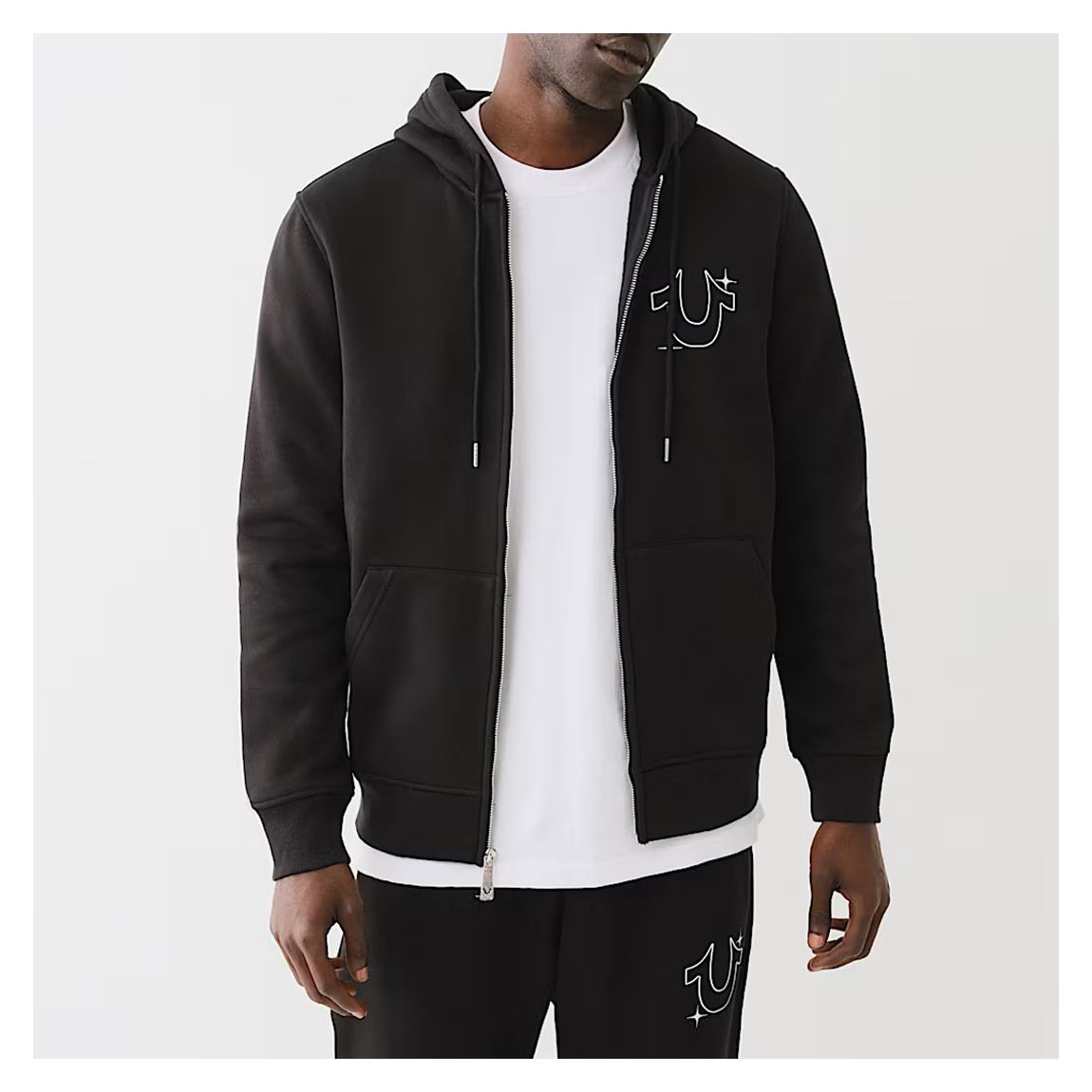 Black Buddha Star Zip Hoodie main product photo
