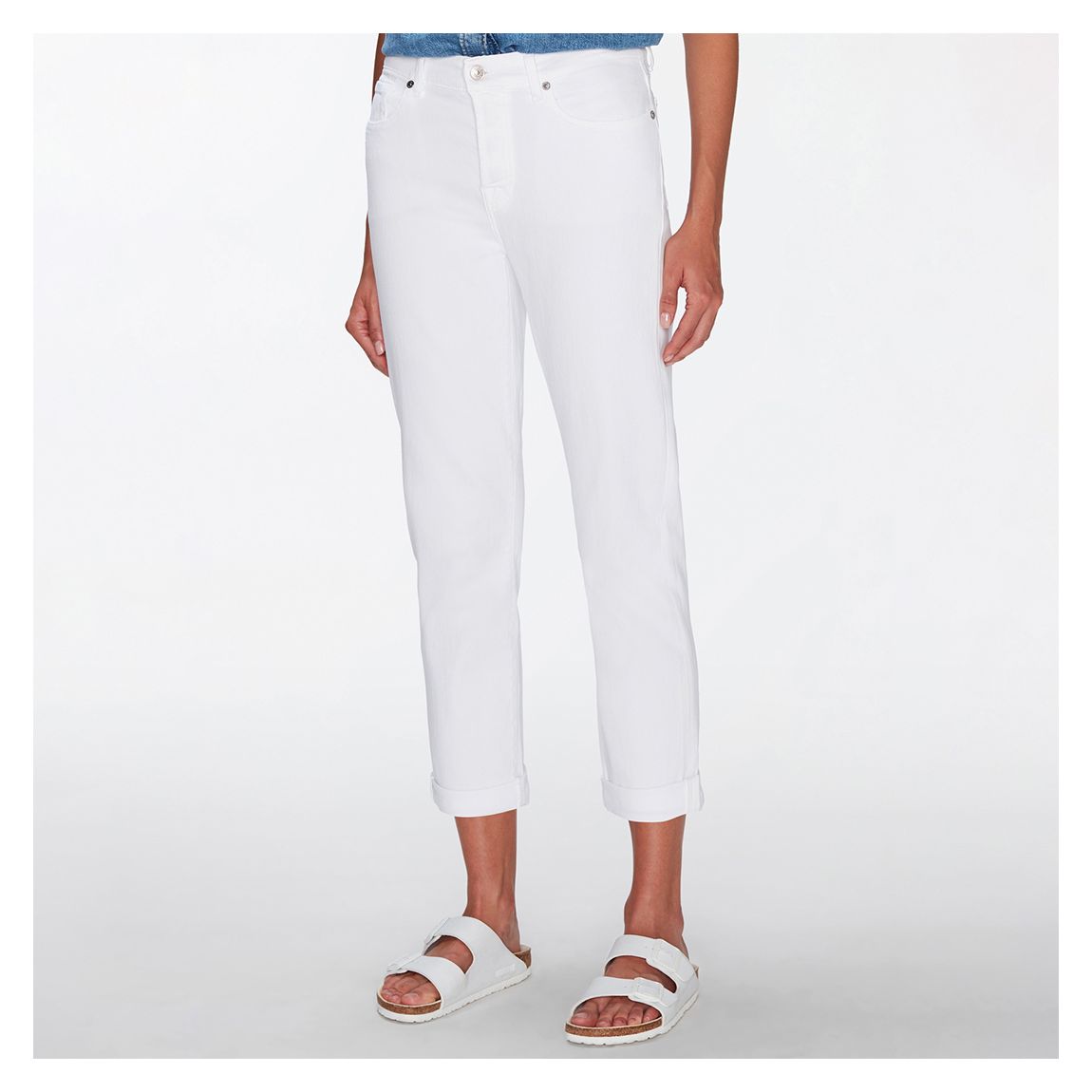 White Josefina Slim Stretch Jeans main product photo