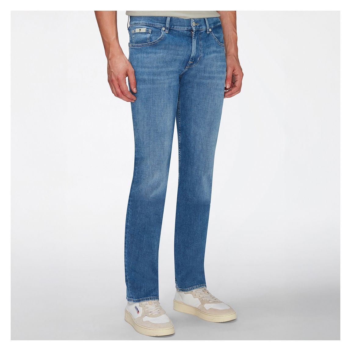 Blue Standard Straight Stretch Jeans main product photo