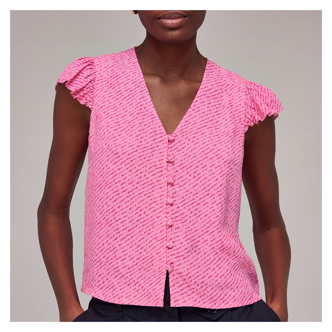 Pink Diagonal Fleck Top main product photo