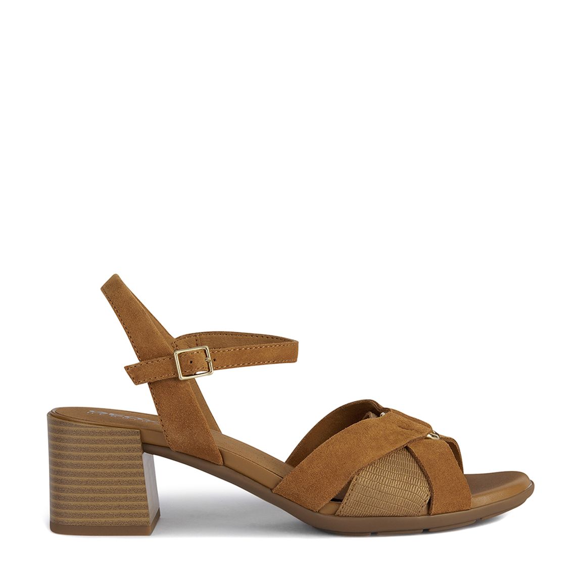Brown Leather Marykarmen Heeled Sandal main product photo