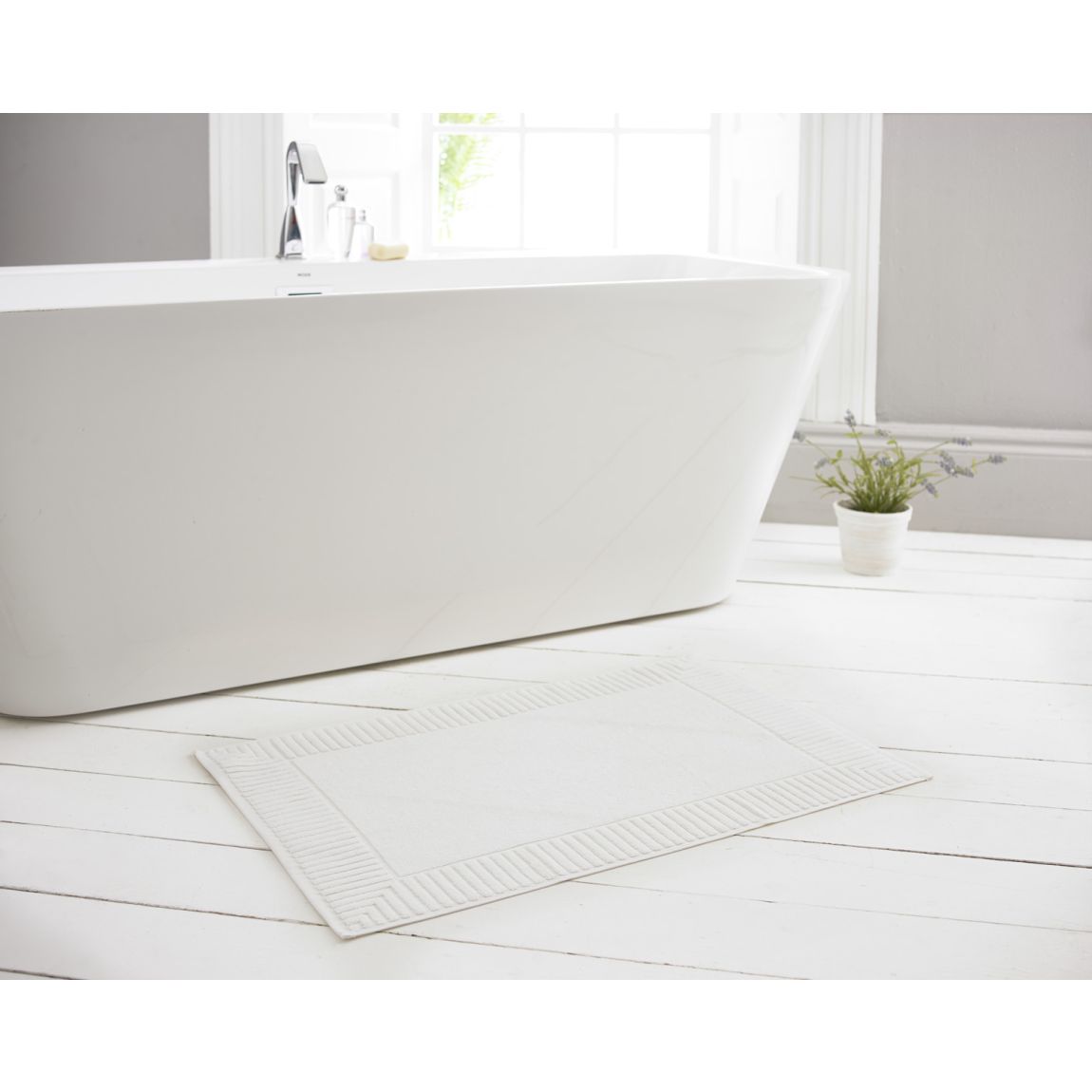 Bliss 100% Pima Cotton Bath Mat 50x80cm White main product photo
