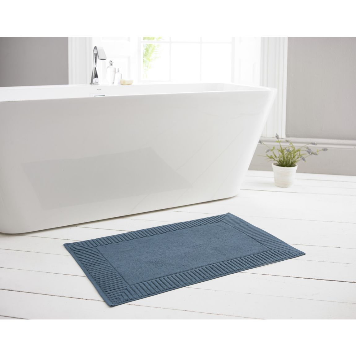 Bliss 100% Pima Cotton Bath Mat 50x80cm Petrol main product photo