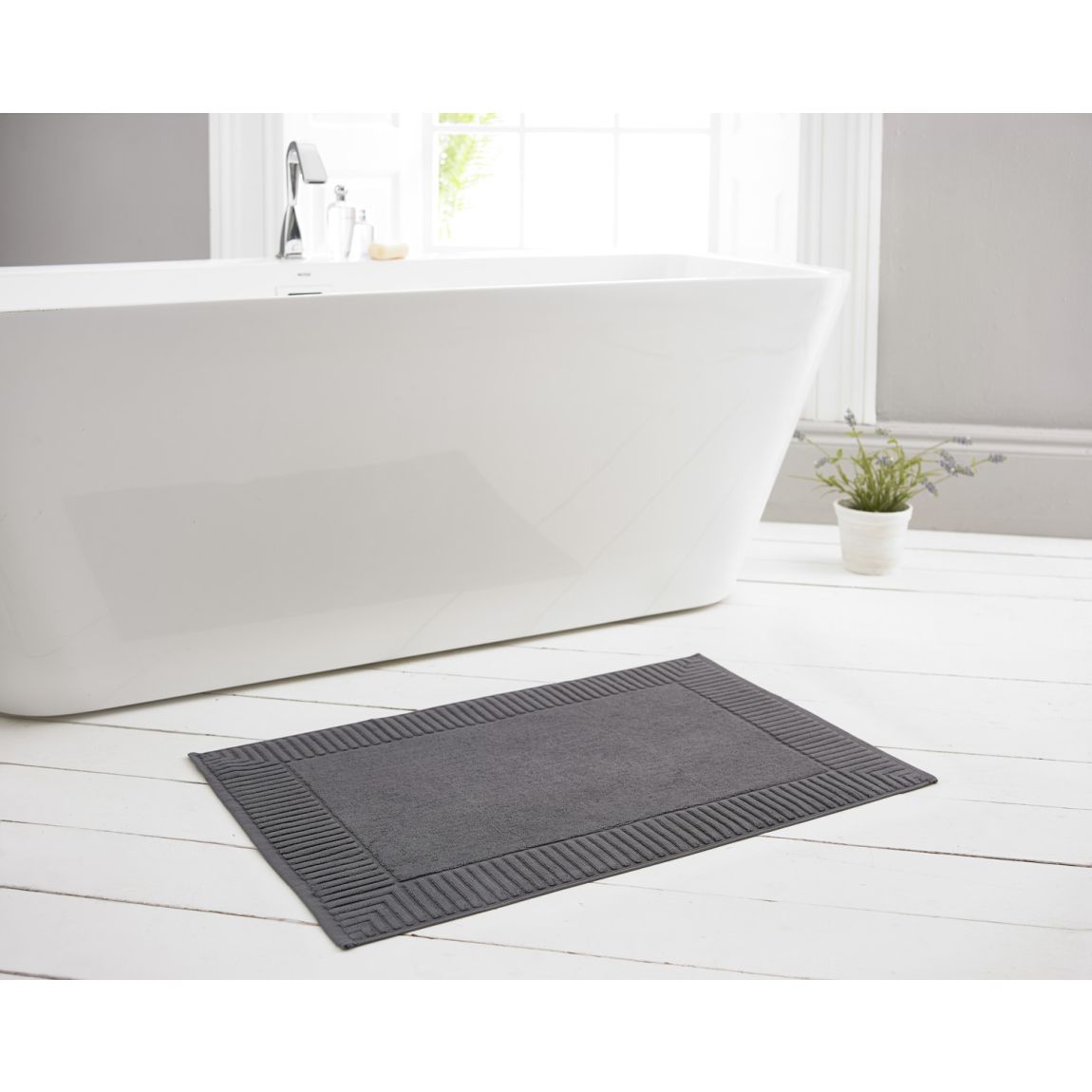 Bliss 100% Pima Cotton Bath Mat 50x80cm Carbon main product photo