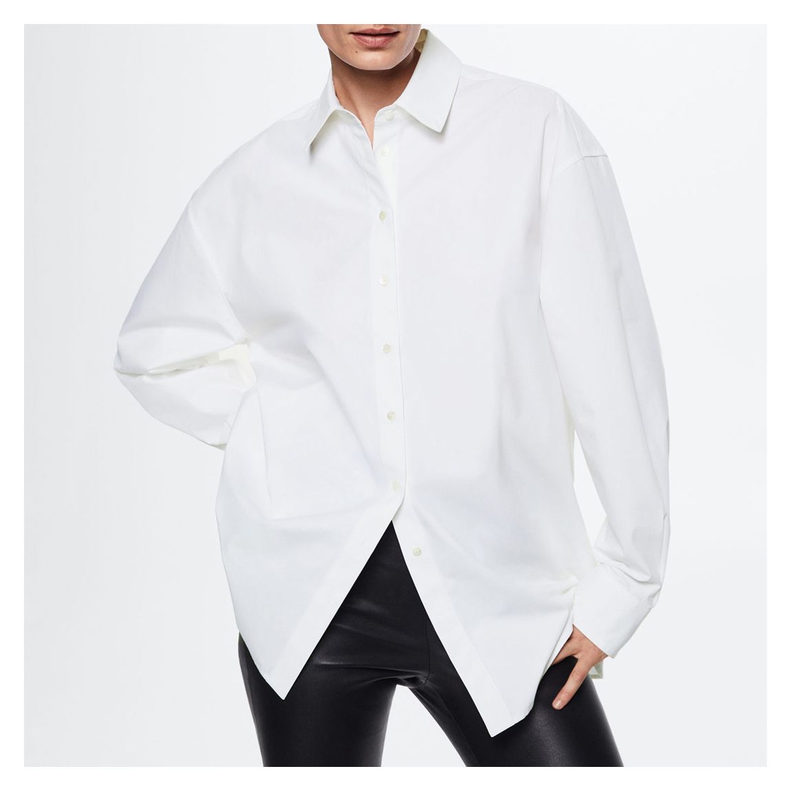 Ecru Oversized Cotton Shirt main product photo