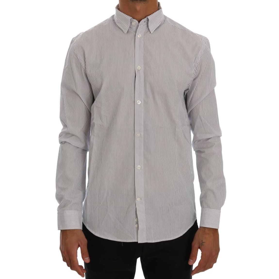 Classic Striped Dress Shirt - Blue main product photo