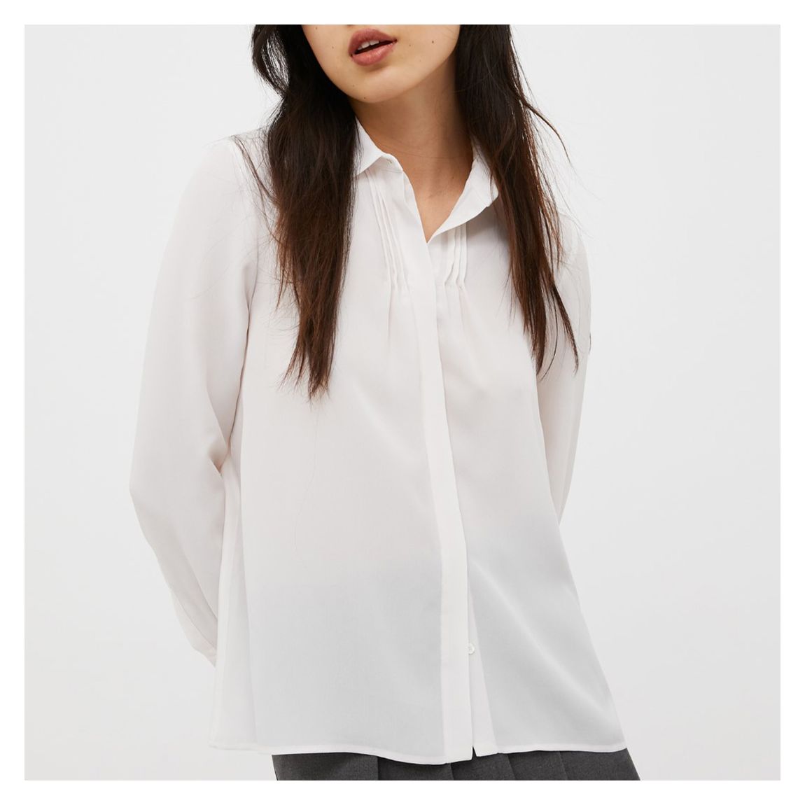 White Ghette Silk Blouse main product photo