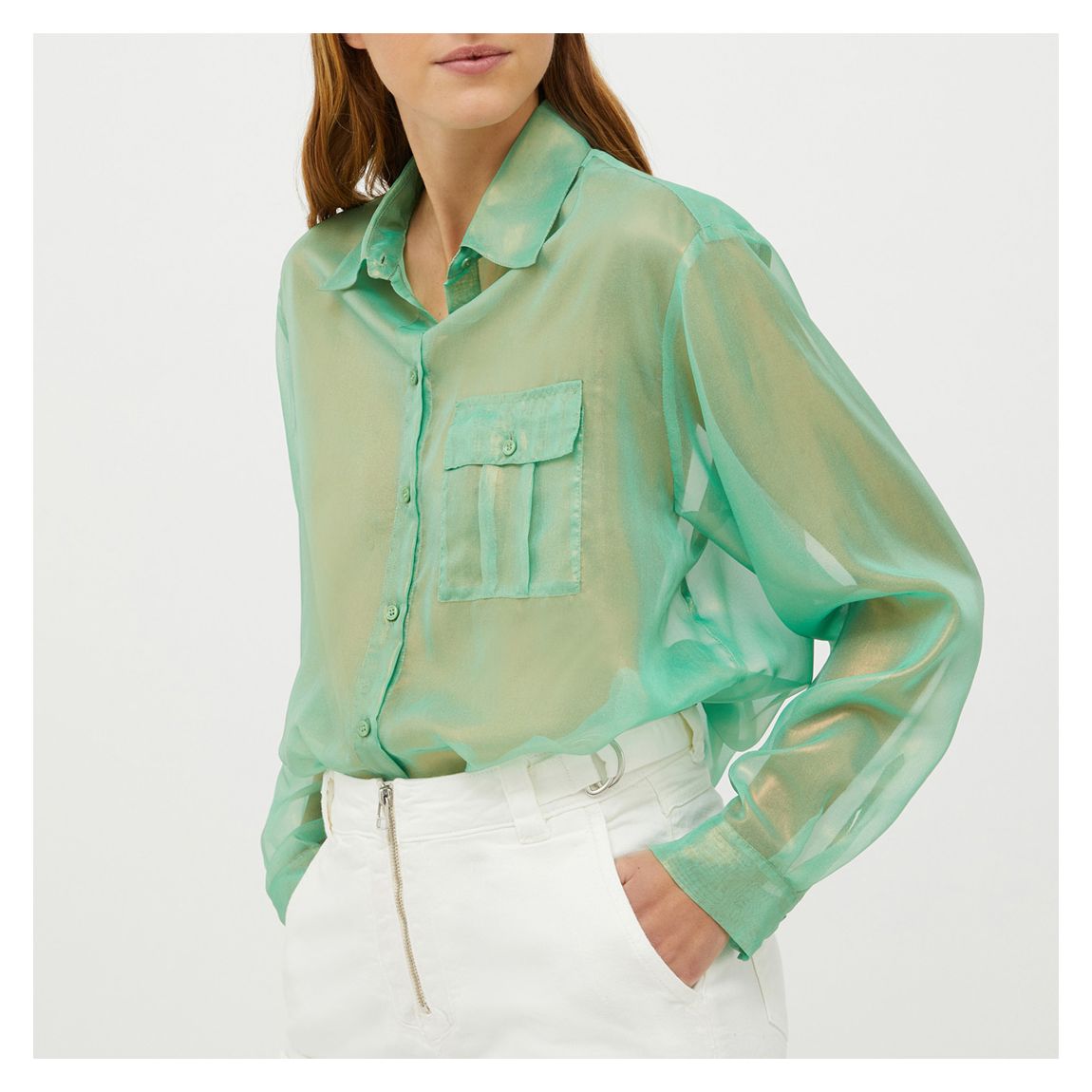 Green Cappa Metallic Shirt main product photo
