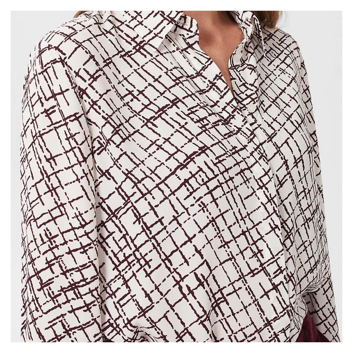White Eva Printed Shirt main product photo