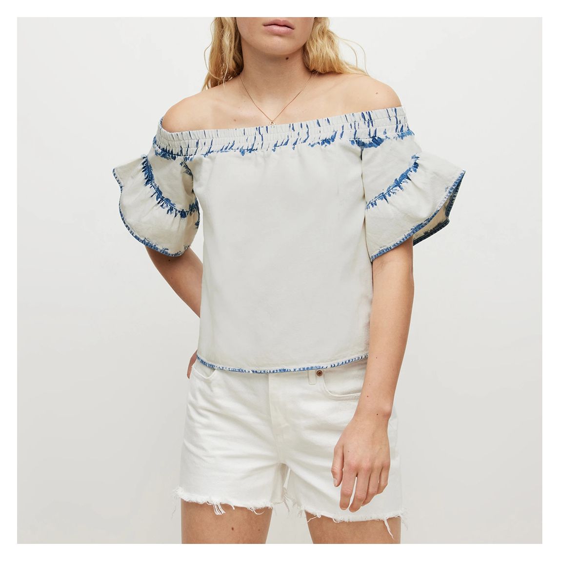 Light Wash Adela Off Shoulder Top main product photo