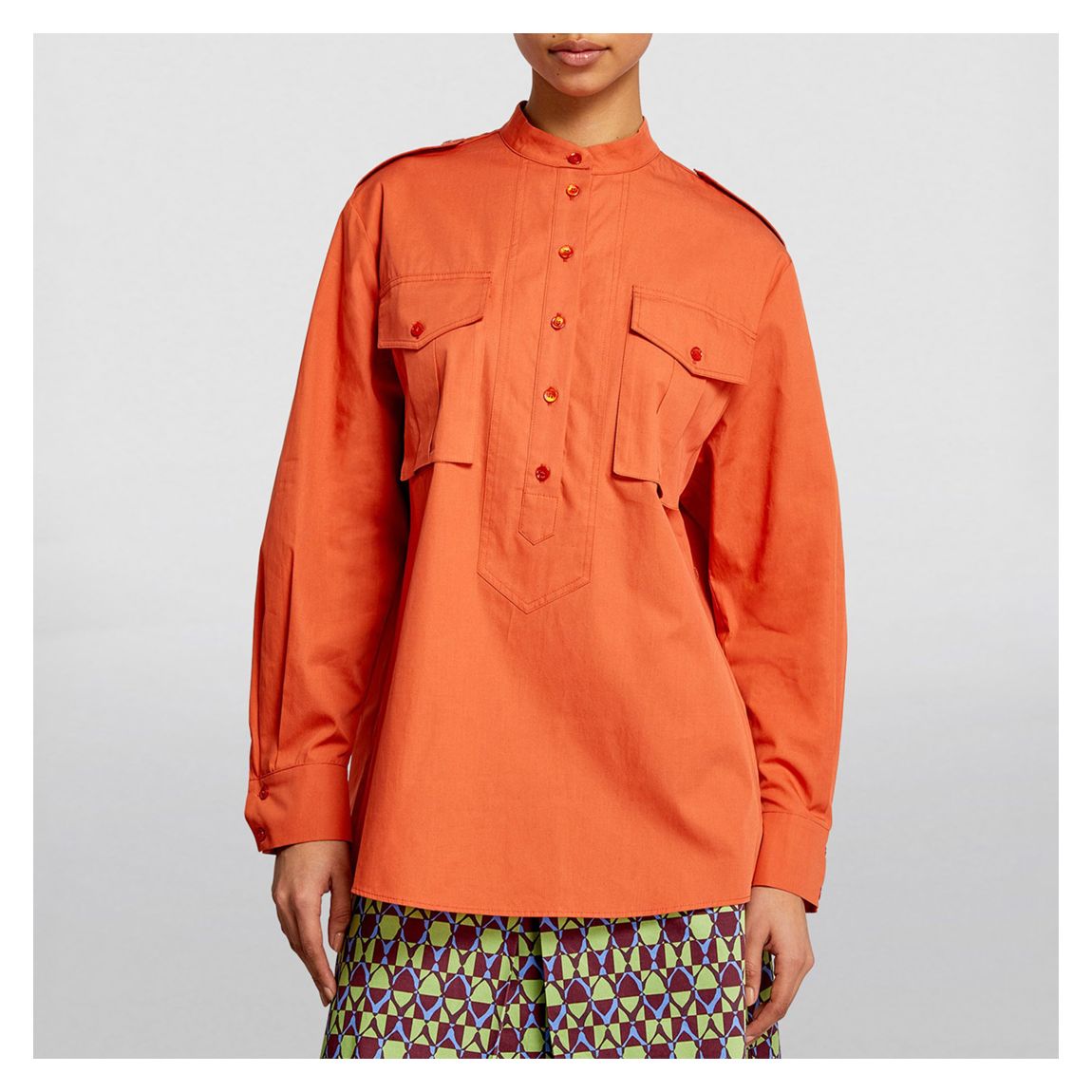 Orange Koro Cotton Shirt main product photo