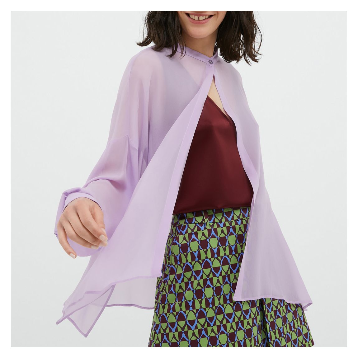 Lilac Ielvira Long Sleeve Blouse main product photo