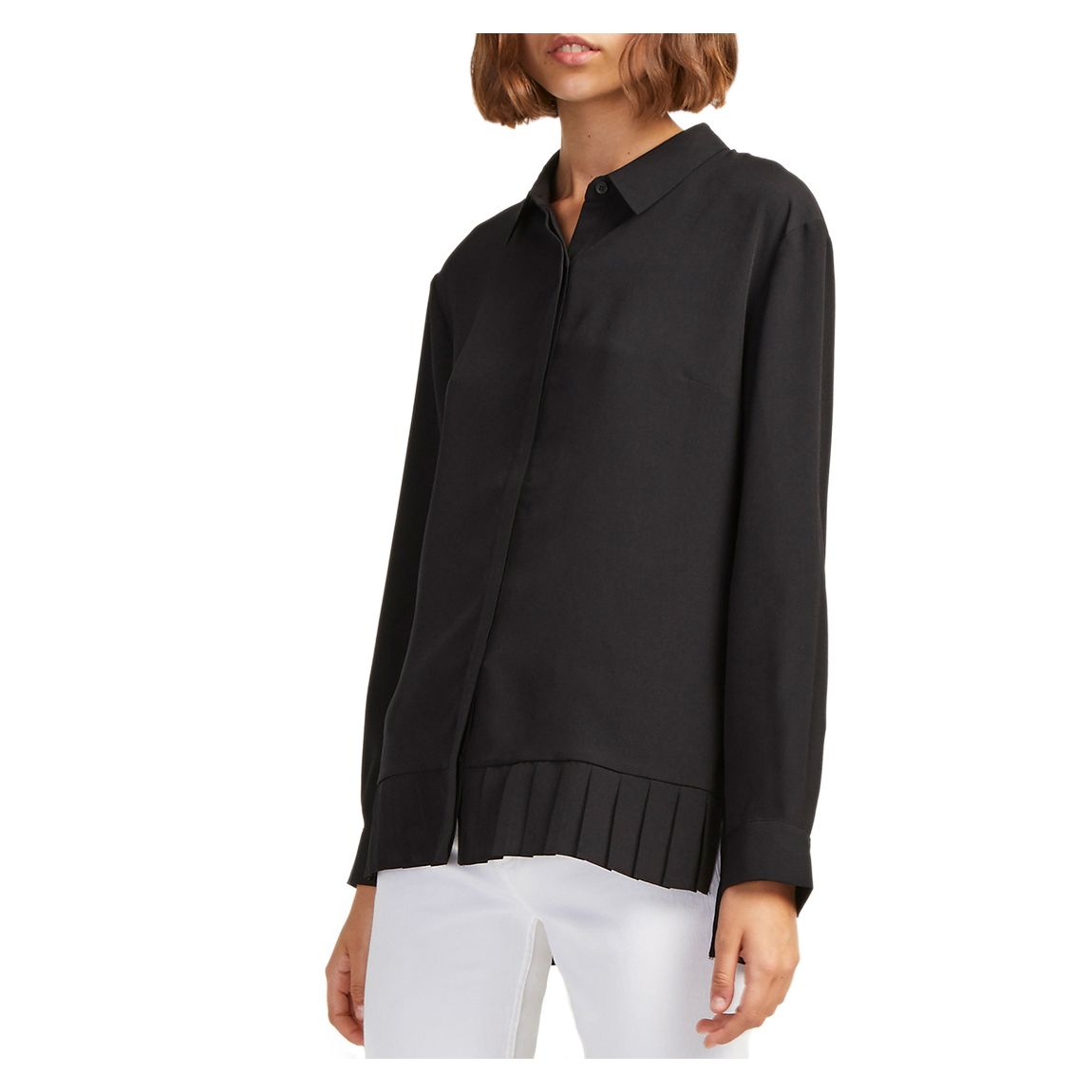 Blue Crepe Pleat Shirt main product photo