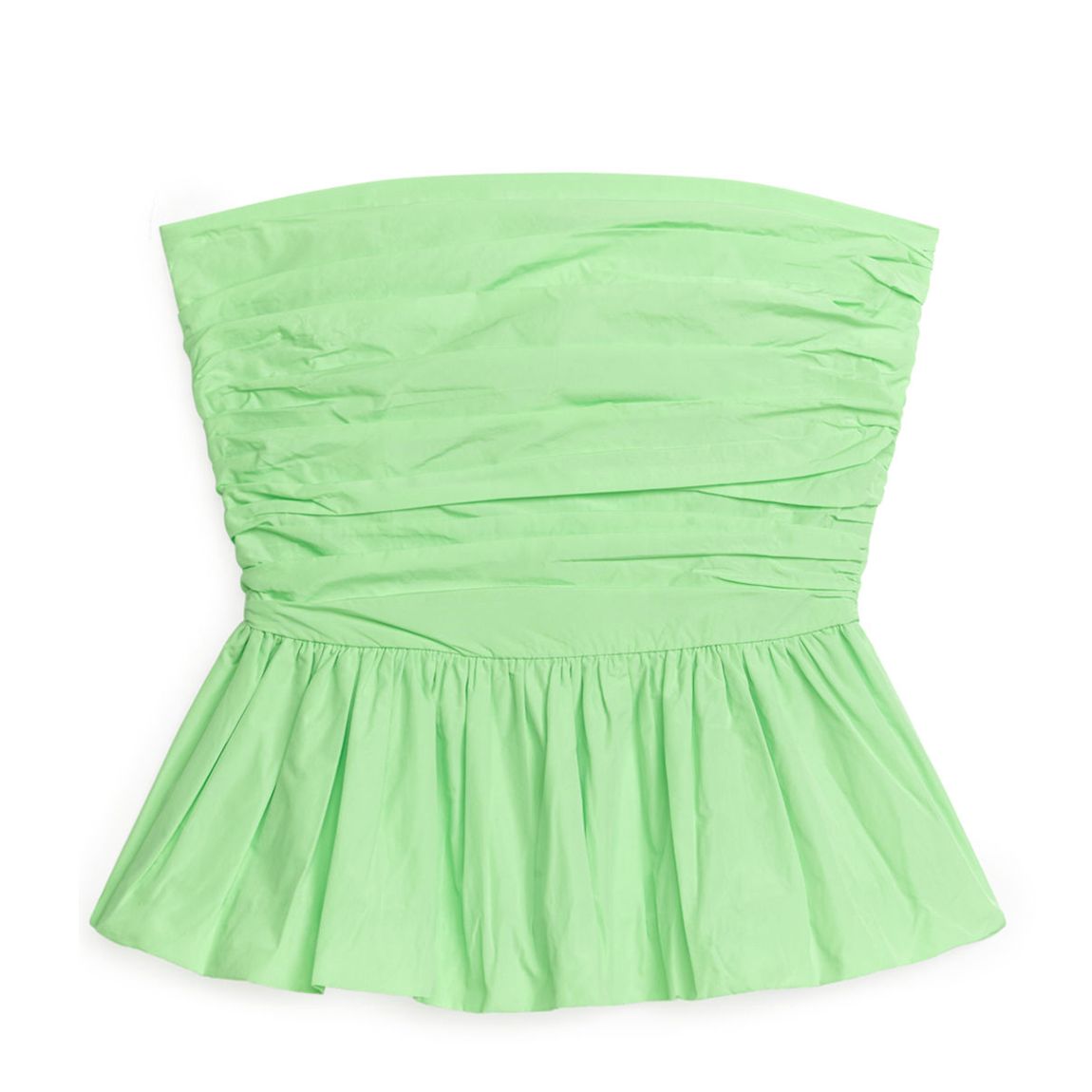 Green Ruched Bustier Top main product photo