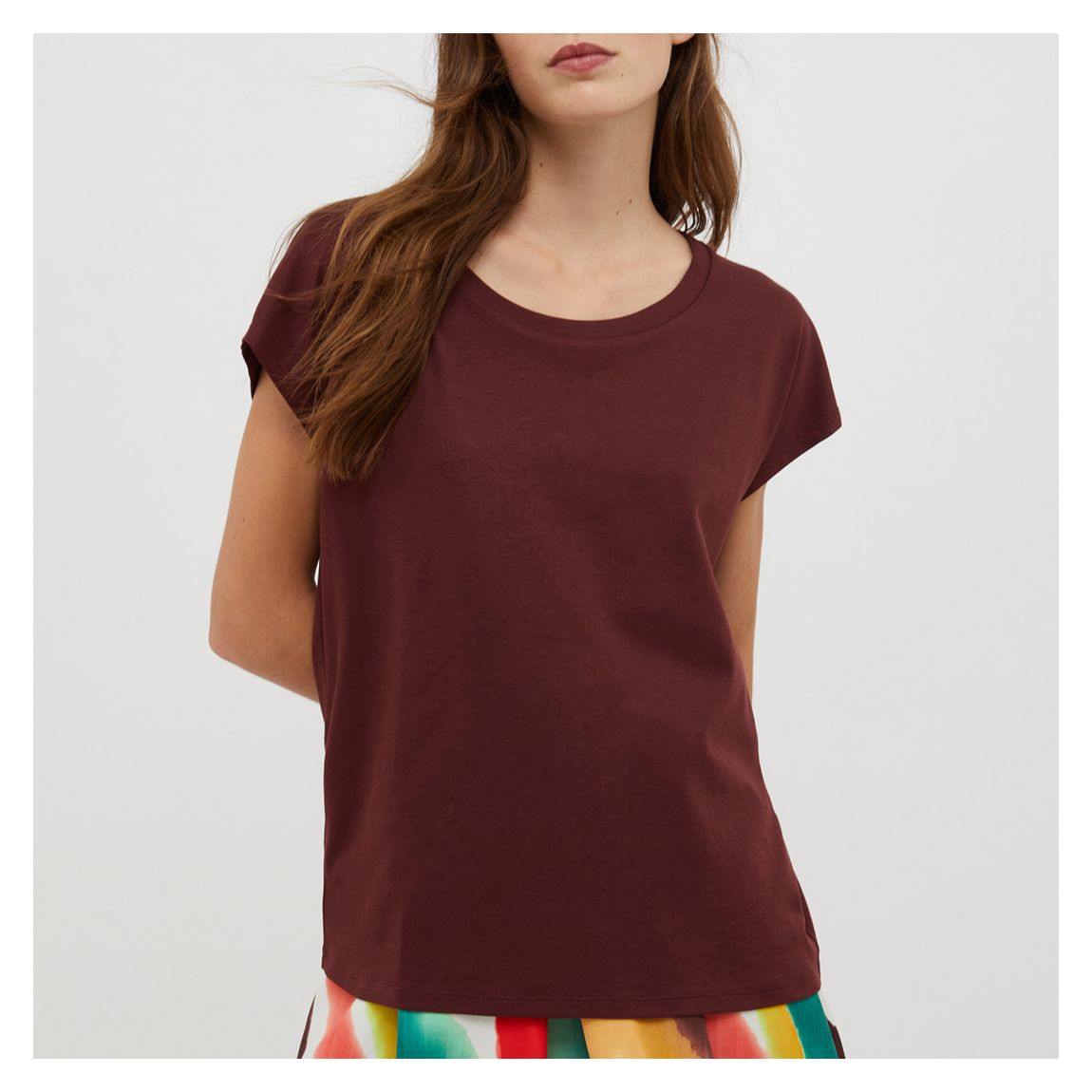 Burgundy Maldive Cotton T-Shirt main product photo