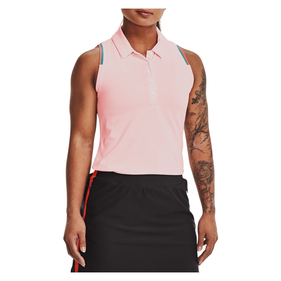 Pink Zinger Sleeveless Stretch Golf Polo Shirt main product photo