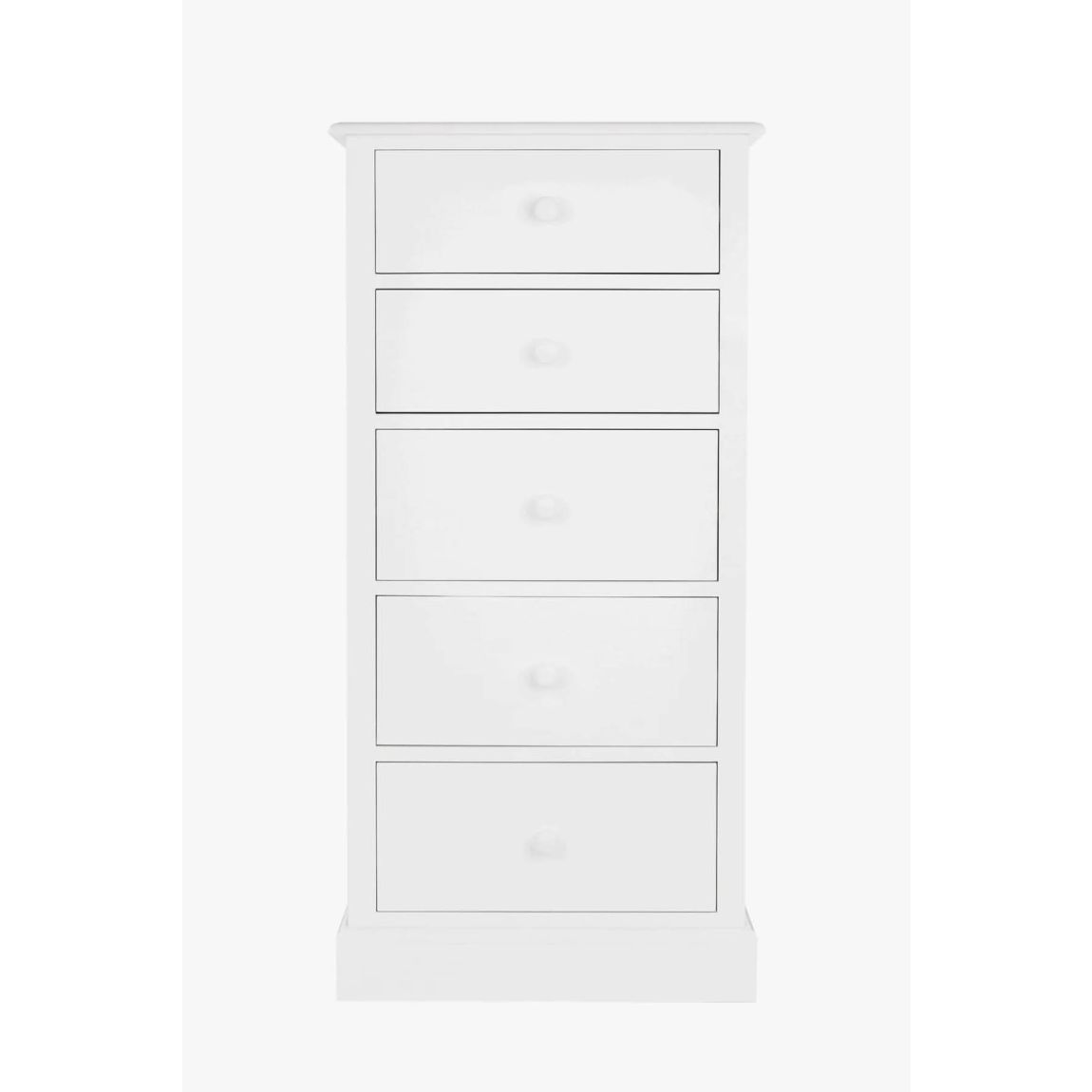 Ashwell Cotton White 5 Drawer Tall Chest main product photo