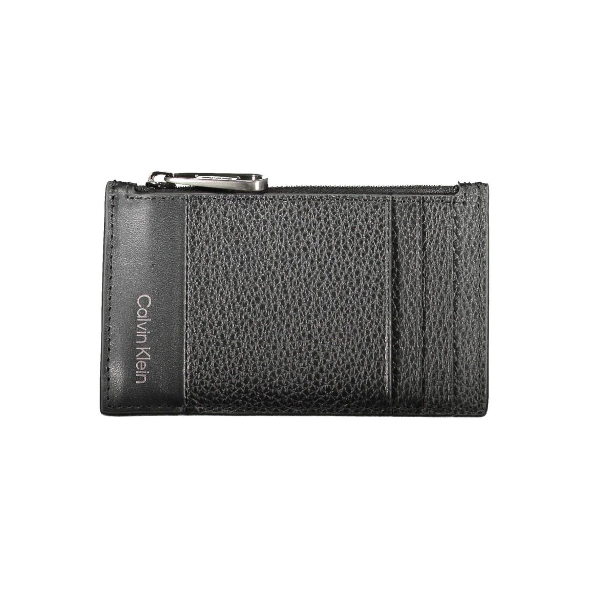 Slim Leather Card Holder Zip - Black Wallets main product photo