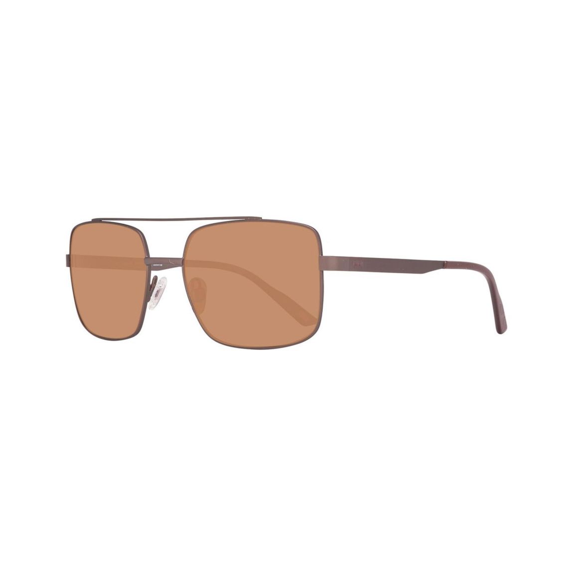 Square Sunglasses Metal Frame Brown Lenses main product photo