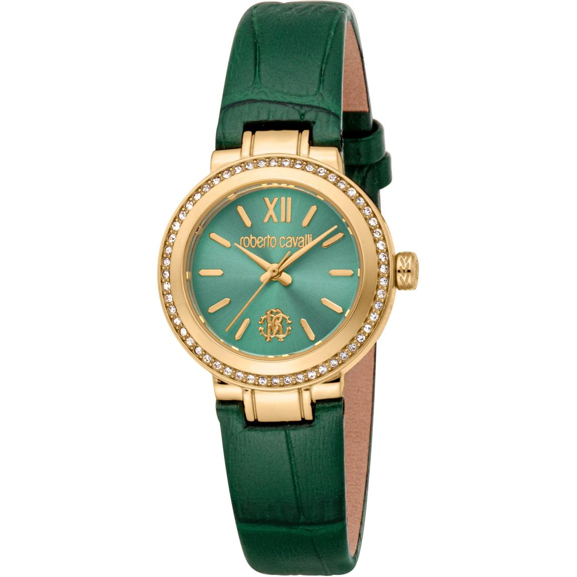 Green Leather Watch Crystal Accents Wo Watches main product photo