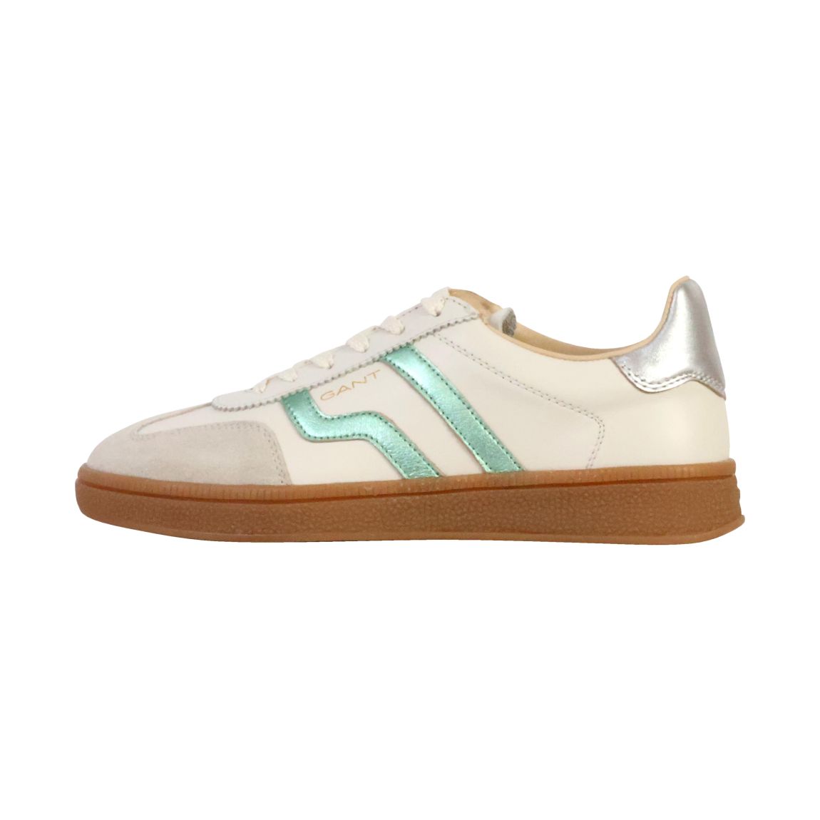 Women's White/Green Cuzima Trainers main product photo
