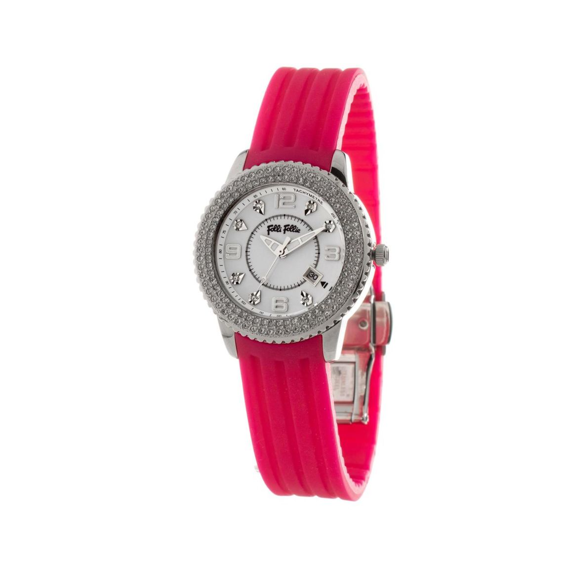Silicone Strap Watch Crystal Accents Wo - Multicolor Watches main product photo