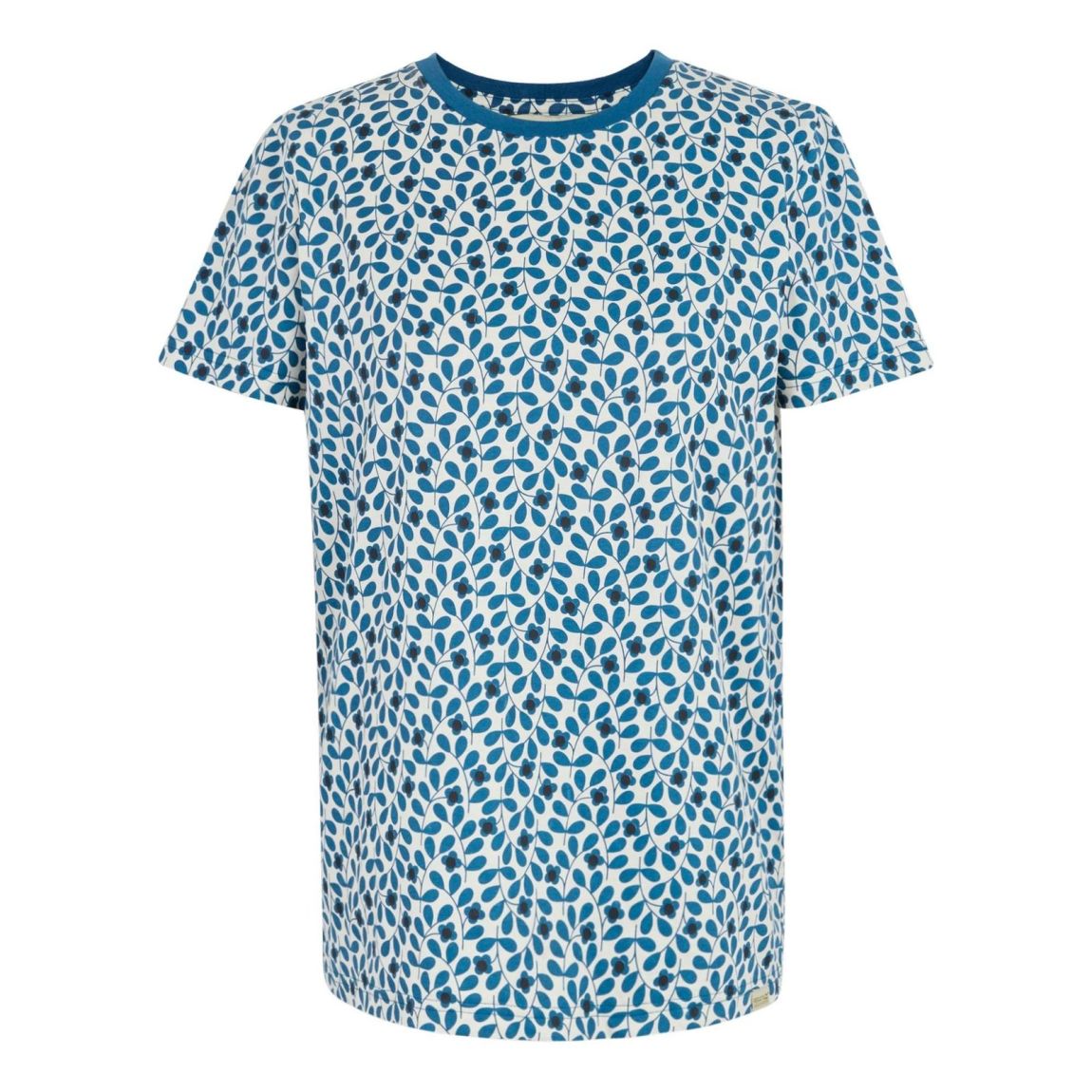 Womens/Ladies Orla Kiely Jasmine Flower T-Shirt Blue main product photo