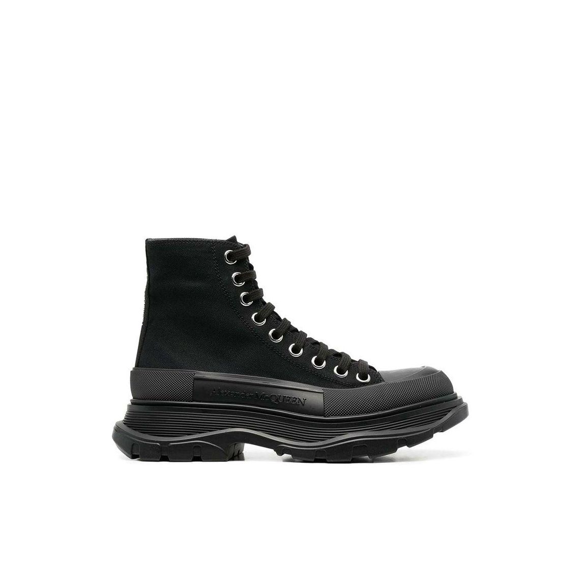 High-Top Canvas Sneakers with Leather Insole and Rubber Sole Wo - main product photo