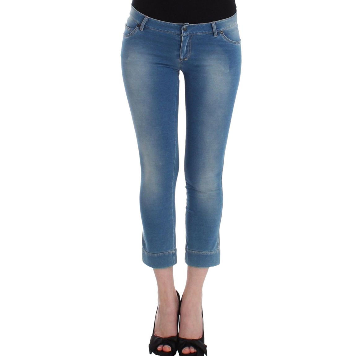 Cropped Flare Jeans Wo - Blue Jeans main product photo