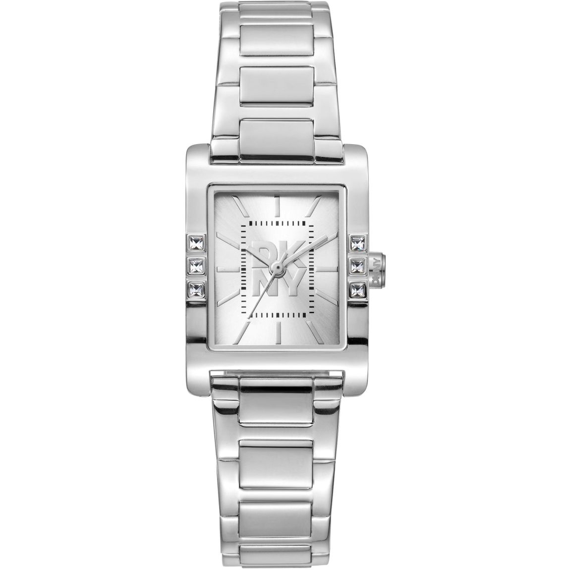 Square Watch Silver Crystal Accents Wo - Grey Watches main product photo