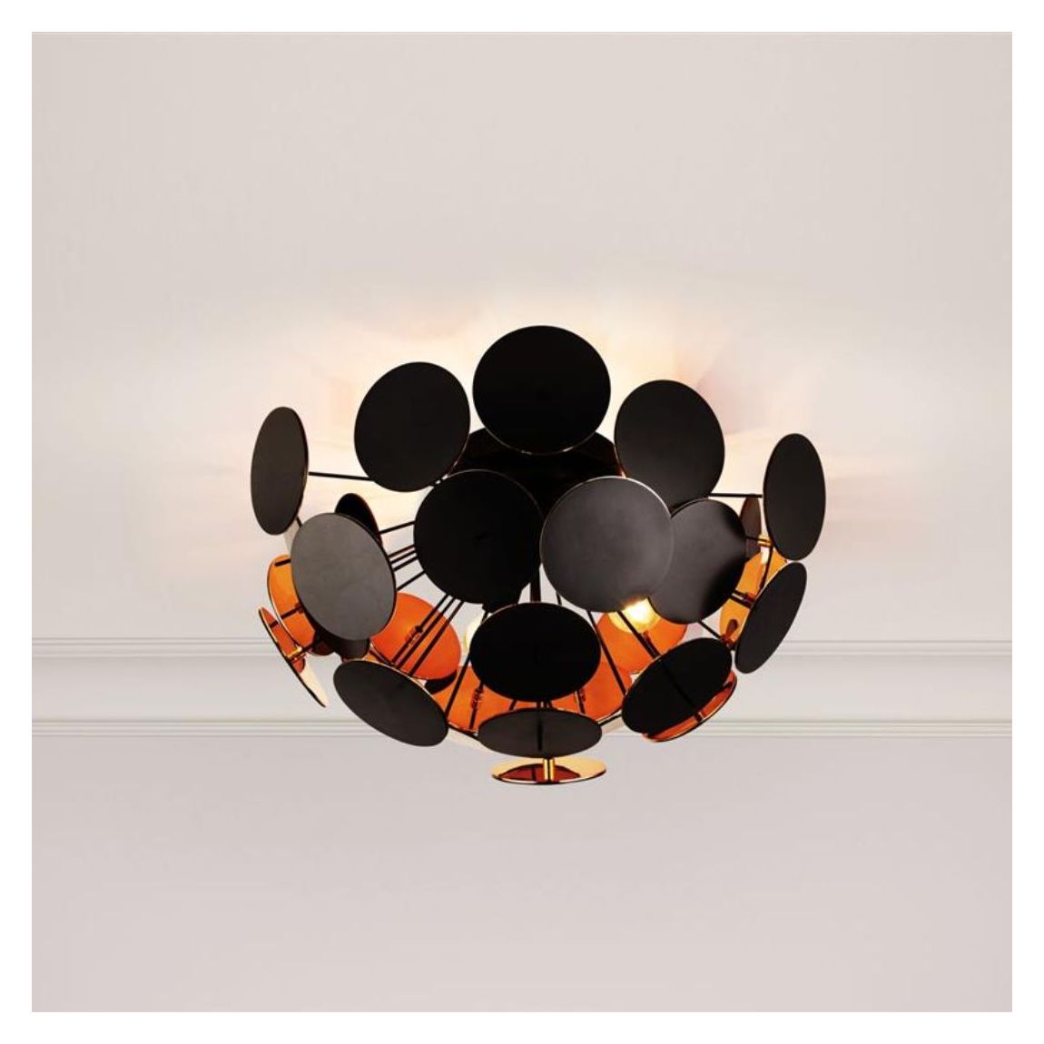 Copperhead Black and Copper Semi Flush Sputnik main product photo